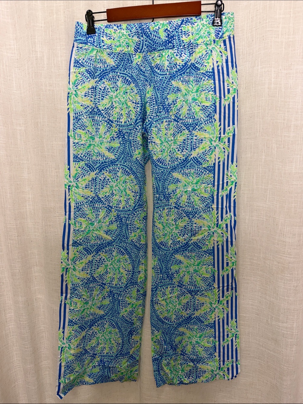 Lilly Pulitzer Blue & Green Pants Size Small Excellent Condition